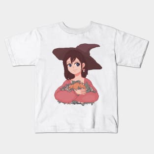 Pixel flower witch Kids T-Shirt